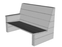 Tuinbankje zelf maken, 3D bouwtekening.
